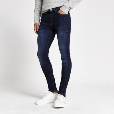 river island dark blue jeans