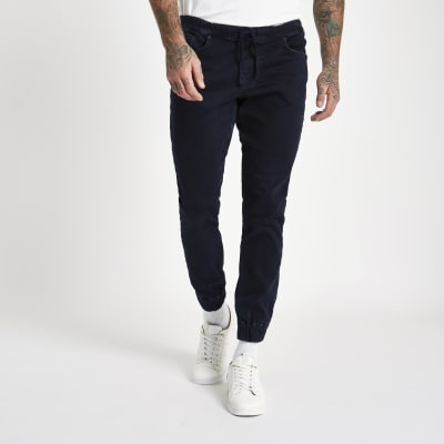 dark blue jogger jeans