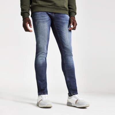 river island dark blue jeans