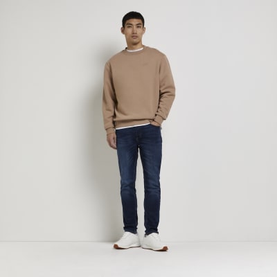 dark blue slim fit shirt