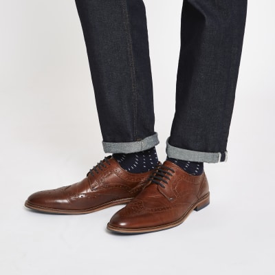 river island tan brogues