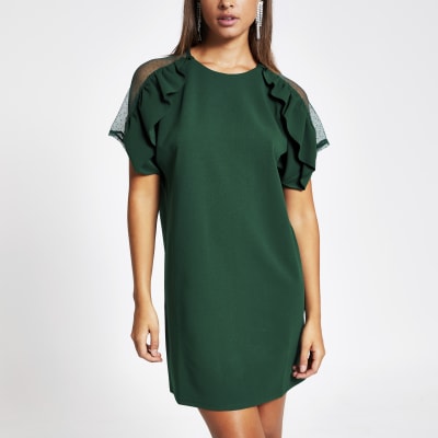 dark green short dress