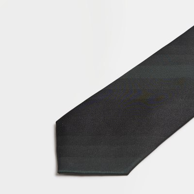 Dark Green Silk Stripe Tie
