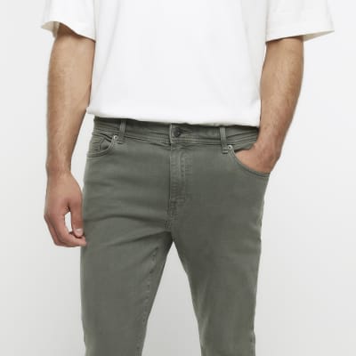 Dark green skinny jeans River Island