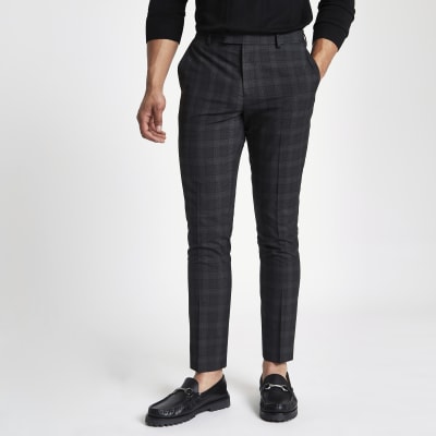 skinny checked trousers