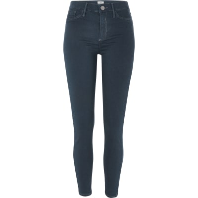 river island molly jeans grey