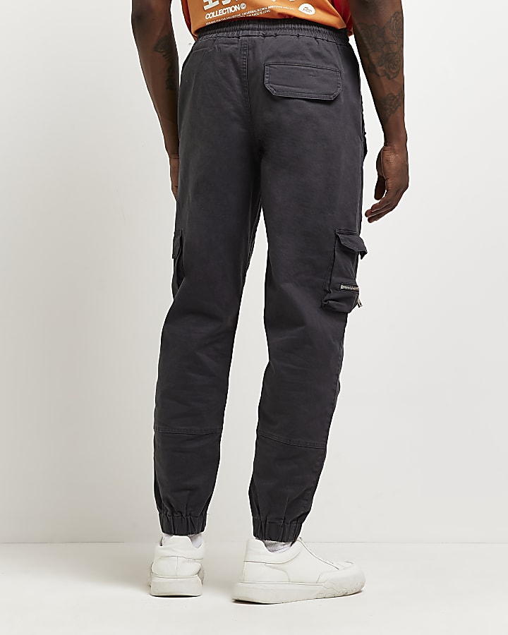 Dark grey Regular fit Cargo trousers