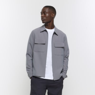 Monogram Puffer Jacket - Charcoal Grey – N V L T Y