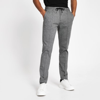 skinny fit grey joggers