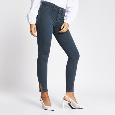 river island molly jeans grey