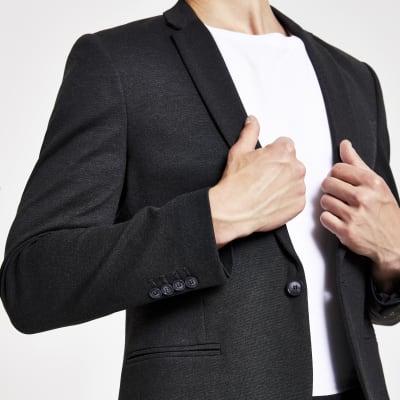 super skinny grey suit