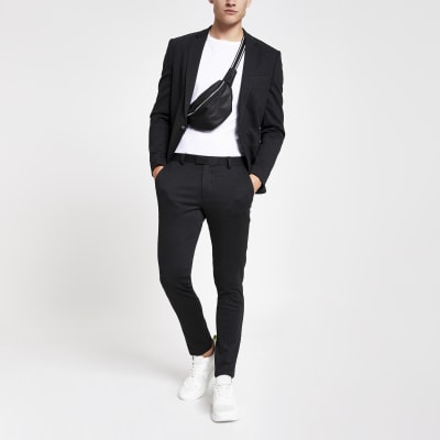 super skinny grey suit