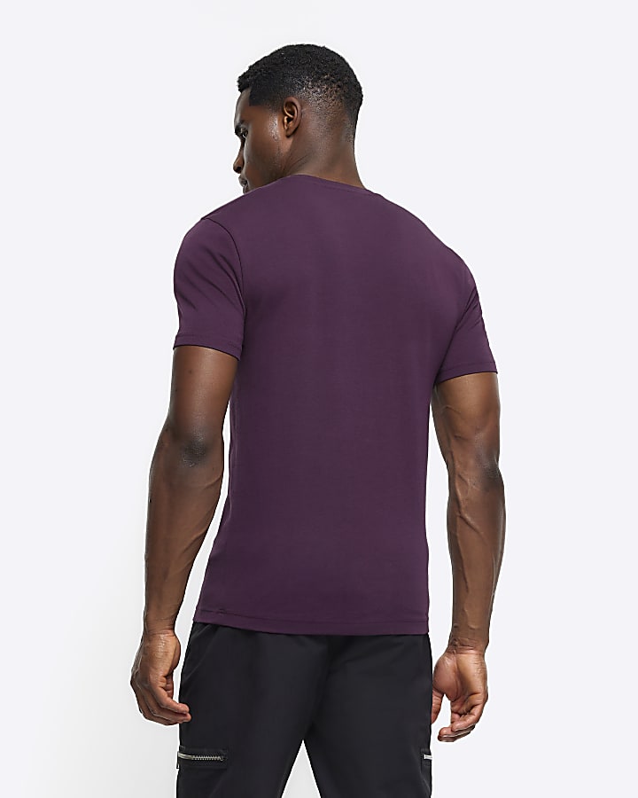 Dark Purple muscle fit t-shirt