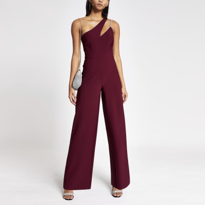 river island red jumpsuit