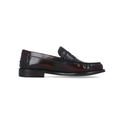 dark red loafers