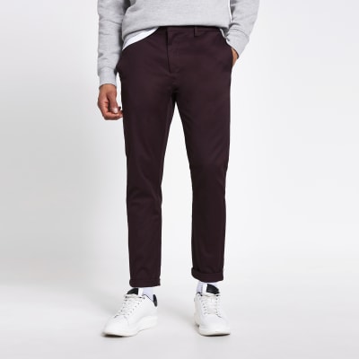 dark red chinos