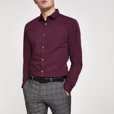 dark red shirt mens