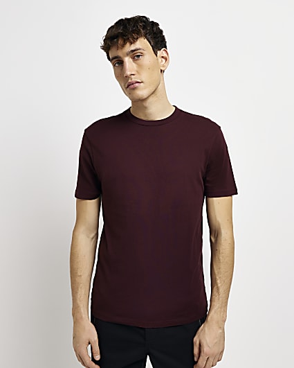 Dark Red Slim fit t-shirt