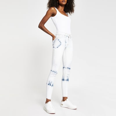 river island molly white jeans