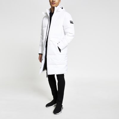 river island white coat