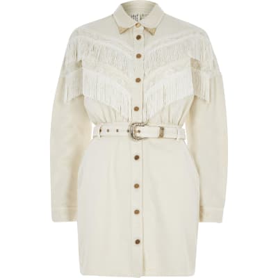 river island fringe dress
