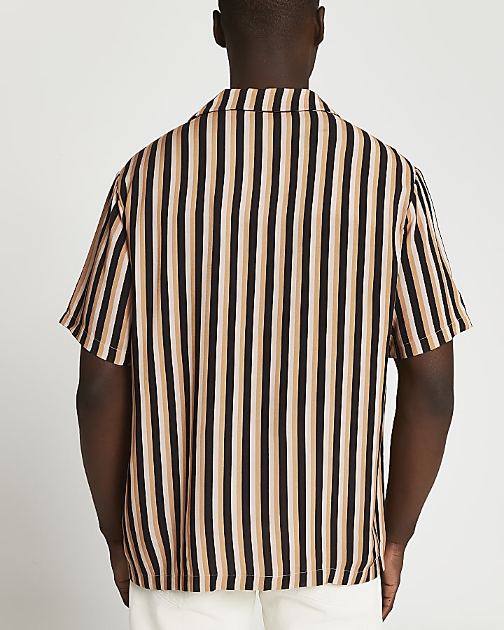 Ecru multipack geometric and stripe shirt