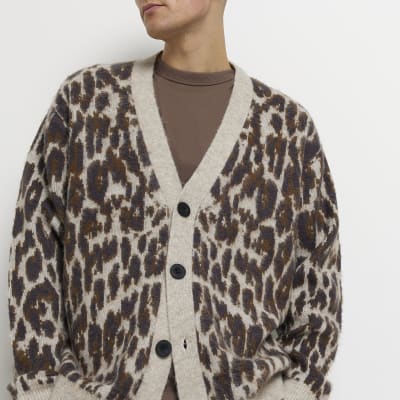 oversized leopard cardigan