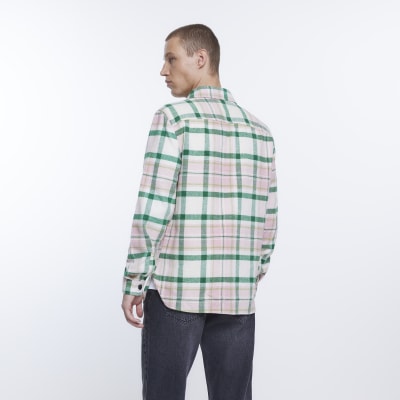 Ecru regular fit check shirt
