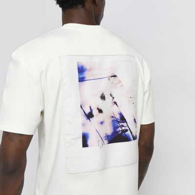 Ecru Regular fit Photograph graphic t-shirt