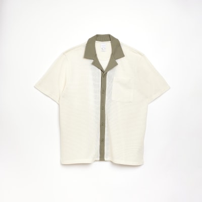 Ecru RI One Revere short sleeve shirt