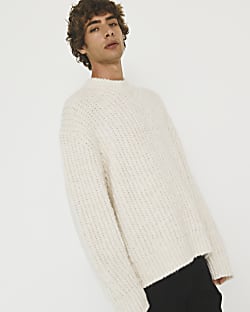 Ecru RI Studio loose fit knitted jumper