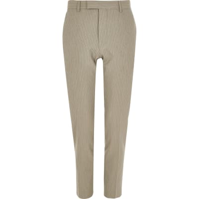 stripe suit trousers