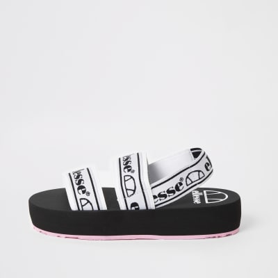 river island black flatforms
