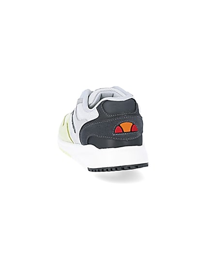 360 degree animation of product Ellesse NYC84 grey and green trainers frame-8