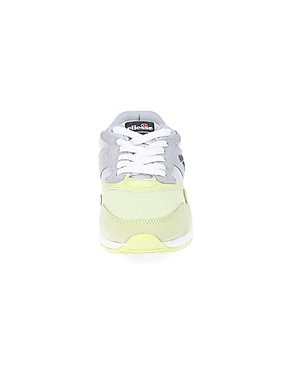 360 degree animation of product Ellesse NYC84 grey and green trainers frame-21