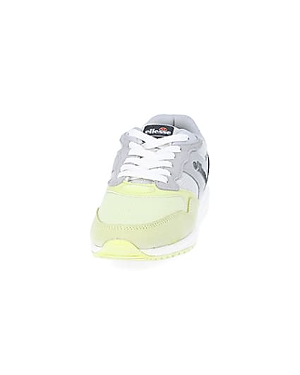 360 degree animation of product Ellesse NYC84 grey and green trainers frame-22