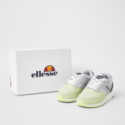 Ellesse NYC84 grey and green trainers