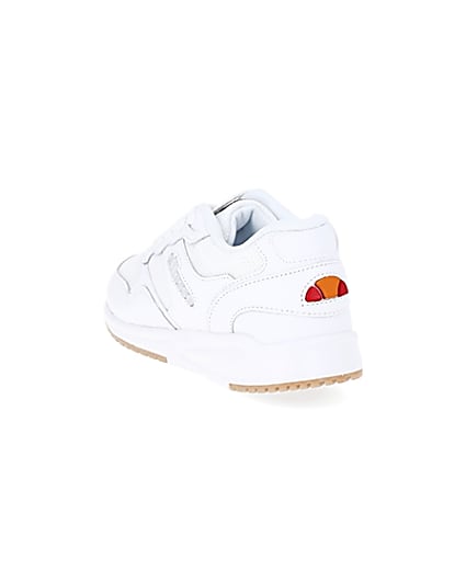 360 degree animation of product Ellesse NYC84 white lace-up trainers frame-7