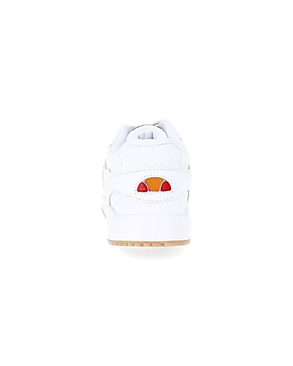 360 degree animation of product Ellesse NYC84 white lace-up trainers frame-9