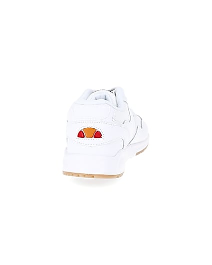 360 degree animation of product Ellesse NYC84 white lace-up trainers frame-10
