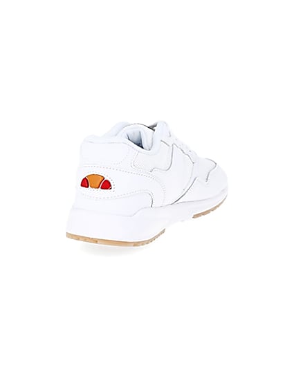 360 degree animation of product Ellesse NYC84 white lace-up trainers frame-11