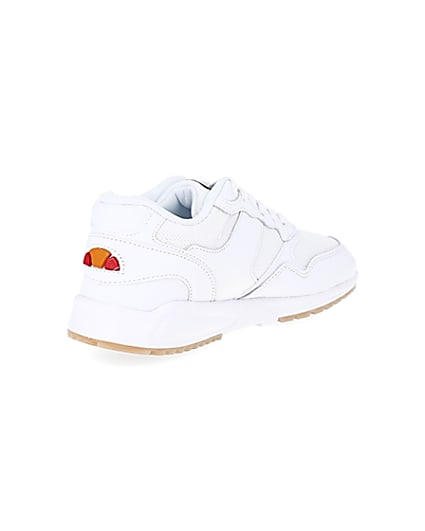 360 degree animation of product Ellesse NYC84 white lace-up trainers frame-12