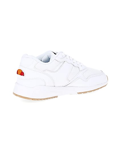 360 degree animation of product Ellesse NYC84 white lace-up trainers frame-13