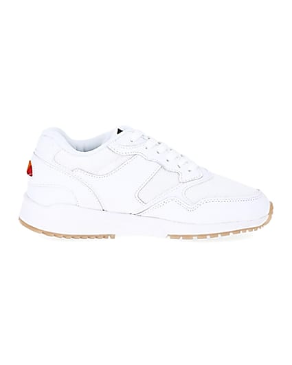 360 degree animation of product Ellesse NYC84 white lace-up trainers frame-15