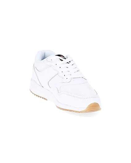 360 degree animation of product Ellesse NYC84 white lace-up trainers frame-19