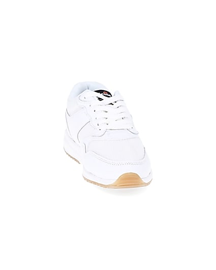 360 degree animation of product Ellesse NYC84 white lace-up trainers frame-20