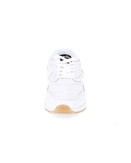 360 degree animation of product Ellesse NYC84 white lace-up trainers frame-21