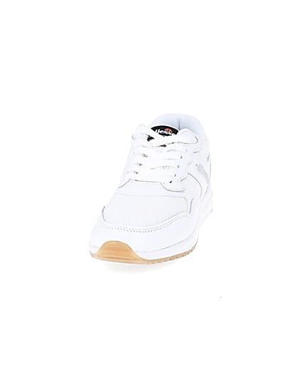 360 degree animation of product Ellesse NYC84 white lace-up trainers frame-22