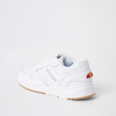 Ellesse NYC84 white lace-up trainers