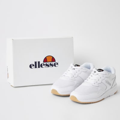 Ellesse NYC84 white lace-up trainers